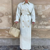 Gabardina de mujer – Corte recto – Cruzado – Cinturón – Largo maxi