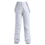 Pantalones de esquí para mujer – Impermeables, corte recto – Tirantes ajustables y cómodos