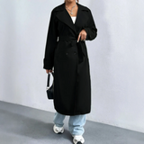 Gabardina de mujer – Corte recto – Larga – Cruzada – Cuello con muesca