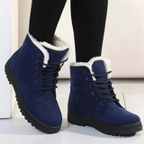 Botines de mujer – tacto ante – forro de piel – suela con tacos – cordones