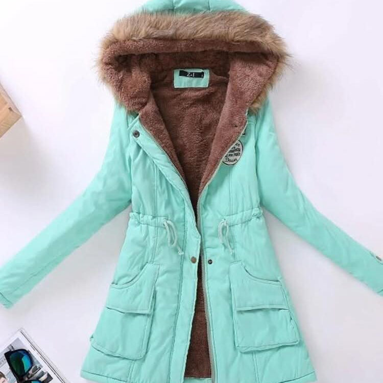 Abrigo de invierno para mujer cómodo, elegante y duradero.