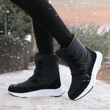 Botas de combate para mujer – Altura hasta media pantorrilla – Forro cálido – Impermeable – Suela con tacos