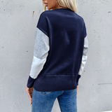 Sudadera de mujer - Algodón - Corte holgado - Cuello redondo acanalado