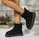 Botas de nieve para mujer – Media caña – Impermeables – Con cordones – Forro de piel