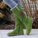 Botas altas para mujer – efecto ante – forro cálido – suela dentada