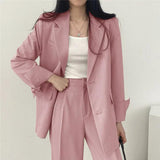 Blazer elegante y pantalón recto para mujer - Estilo refinado y cómodo