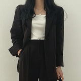 Blazer elegante y pantalón recto para mujer - Estilo refinado y cómodo