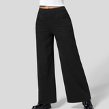 Pantalones anchos de mujer – Cintura alta – Corte fluido – Estilo denim estructurado