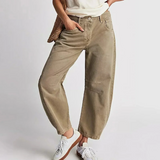 Vaqueros anchos para mujer – Corte relajado – Largo hasta el tobillo – Estilo denim casual