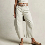 Vaqueros anchos para mujer – Corte relajado – Largo hasta el tobillo – Estilo denim casual