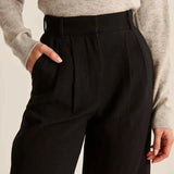 Pantalones de mujer - Cintura alta - Pierna ancha elegante - Comodidad chic