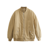 Chaqueta bomber para mujer – Corte oversize – Forro acolchado suave – Cremallera frontal – Estilo streetwear