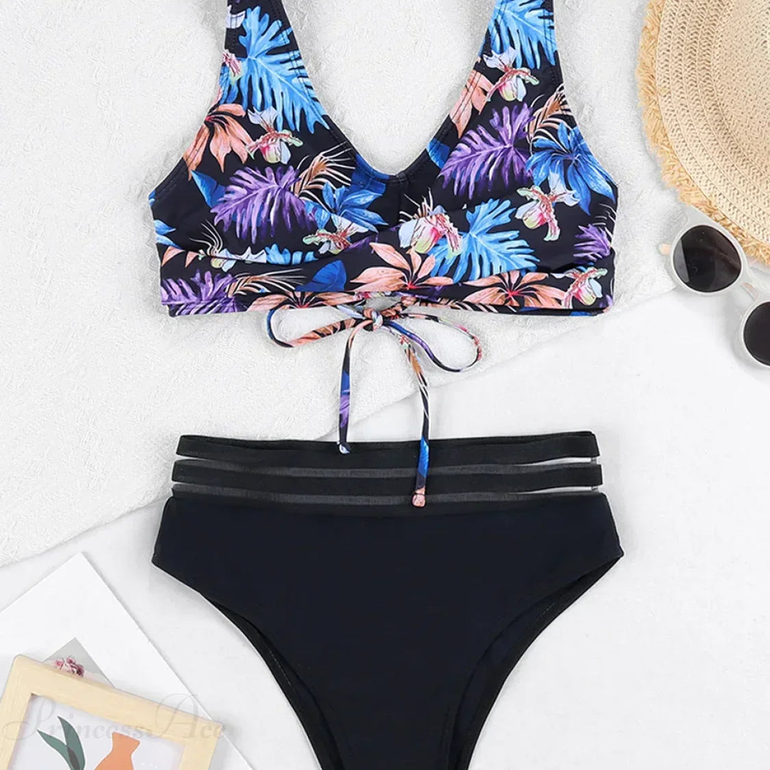 Conjunto de dos piezas con cordón estampado