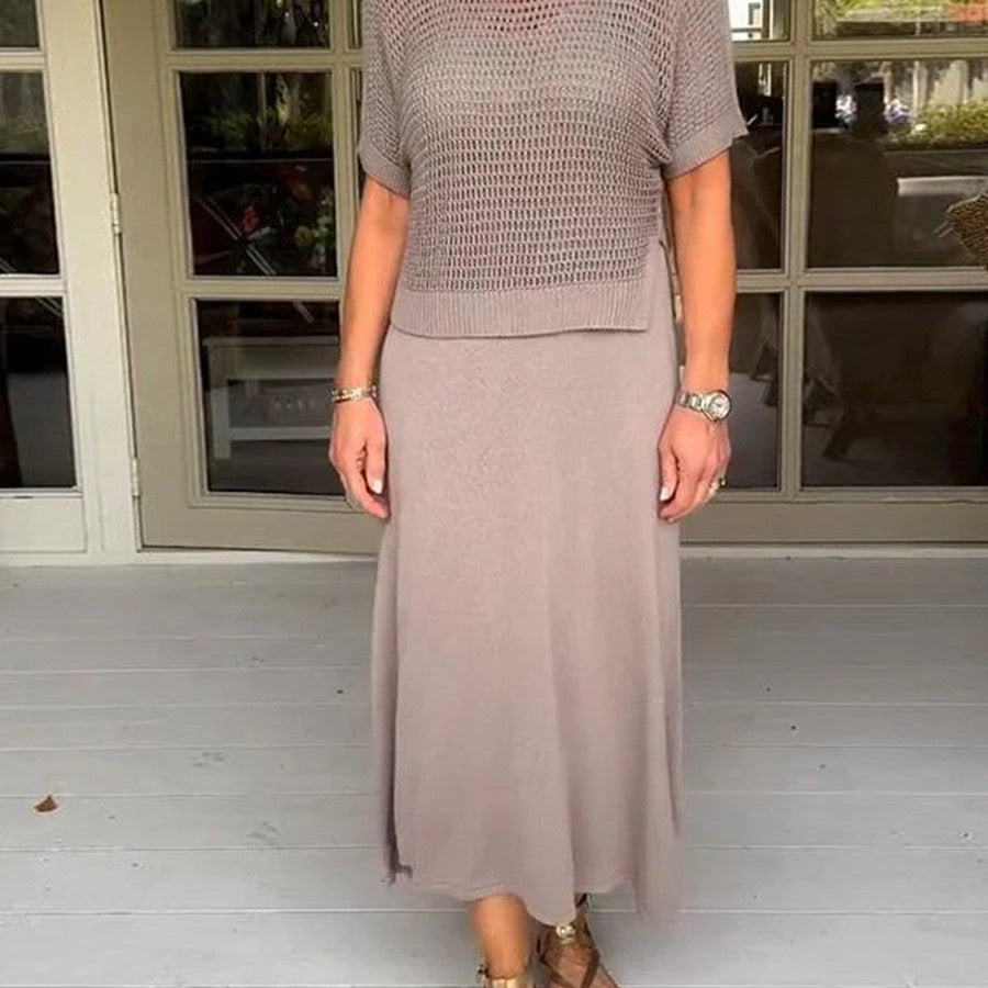 Vestido tipo peto para mujer – Corte holgado – Conjunto informal – Tejido suave y transpirable