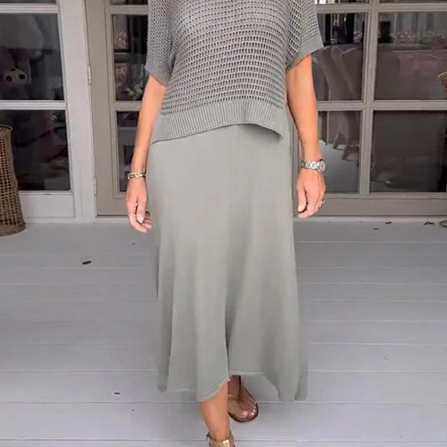 Vestido tipo peto para mujer – Corte holgado – Conjunto informal – Tejido suave y transpirable