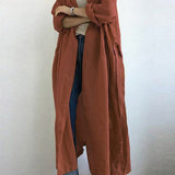 Gabardina de mujer – Corte oversize – Tejido transpirable – Largo hasta el tobillo – Abierta
