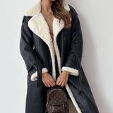 Abrigo polar reversible con cuello alto