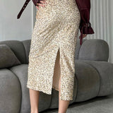 Falda de lentejuelas elegante y única.