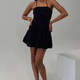 Vestido de noche mini ajustado sin tirantes