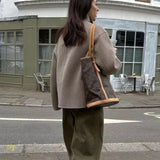 Chaqueta corta de lana cruzada
