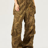 Pantalones cargo de pierna ancha en estilo americano vintage