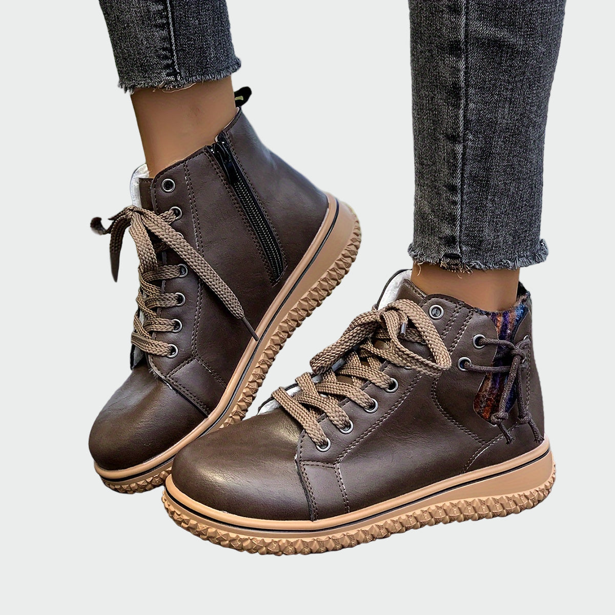 Botas de cuero ortopédicas de tobillo