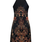 Vestido Halter para Mujer - Estampados Florales y Ornamentales - Corte Acampanado - Sin Mangas