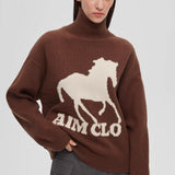 Sudadera de tortuga con estampado animal y bloques de color