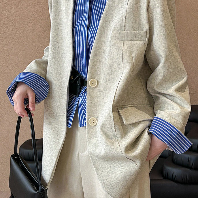 Blazer casual con cuello en V
