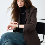 Blazer de lana marrón Maillard