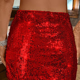 Falda ajustada con lentejuelas