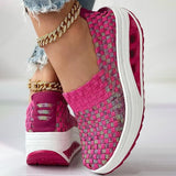 Zapatos de mujer - Slip-On Tejido Elástico - Suela Confortable con Cámara de Aire
