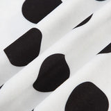 Conjunto de dos piezas con top de manga murciélago con lunares