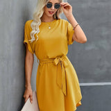 Mela - vestido de manga corta y cinturón