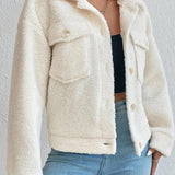 Chaqueta corta de sherpa Off-White