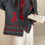 Chaleco oversize con pompones
