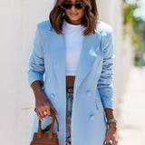 Blazer cruzado con mangas largas