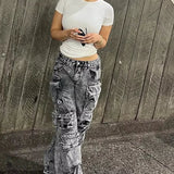 Pantalones cargo utilitarios con piernas rectas