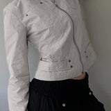 Chaqueta utilitaria sencilla con cremallera