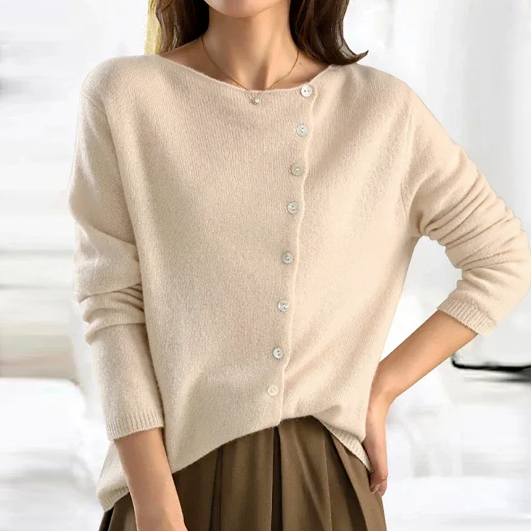 Suéter de punto elegante, cómodo y versátil para mujer.
