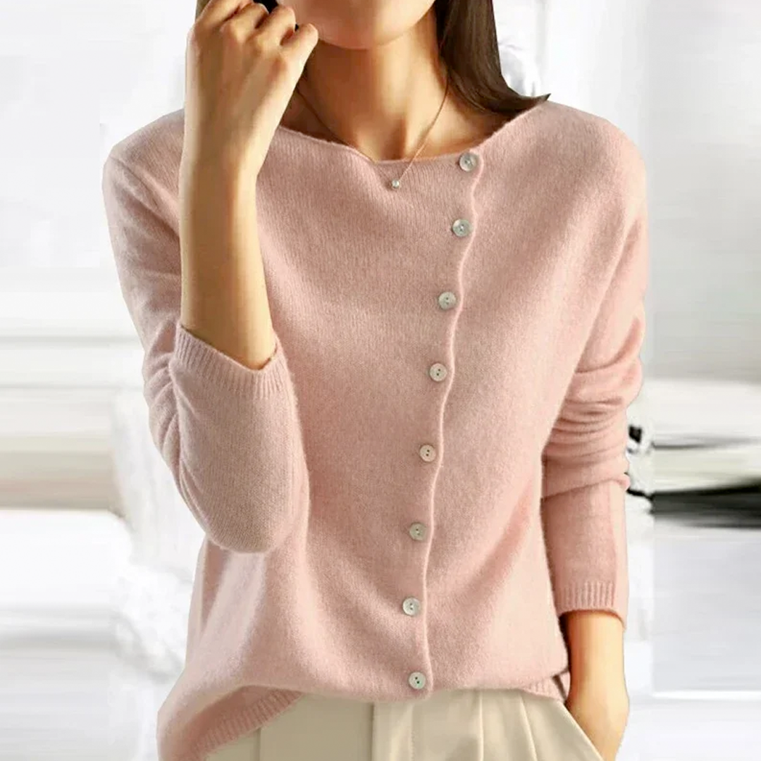 Suéter de punto elegante, cómodo y versátil para mujer.