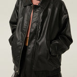 Chaqueta de motociclista retro de gran tamaño