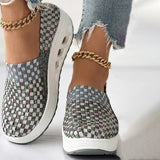 Zapatos de mujer - Slip-On Tejido Elástico - Suela Confortable con Cámara de Aire