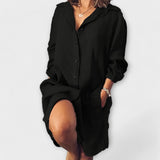 Blusa de lino casual para uso diario