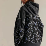 Sudadera informal con paneles bordados