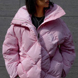 Chaqueta de algodón acolchada de gran tamaño