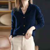 Suéter elegante con botones, suave, elegante y cómodo para mujer.