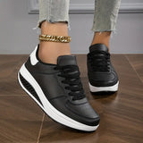 Zapatillas deportivas para mujer – Caña baja – Suela gruesa y acolchada – Transpirables – Con cordones