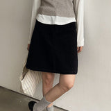 Minifalda de pana vintage