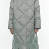 Chaqueta larga acolchada con capucha